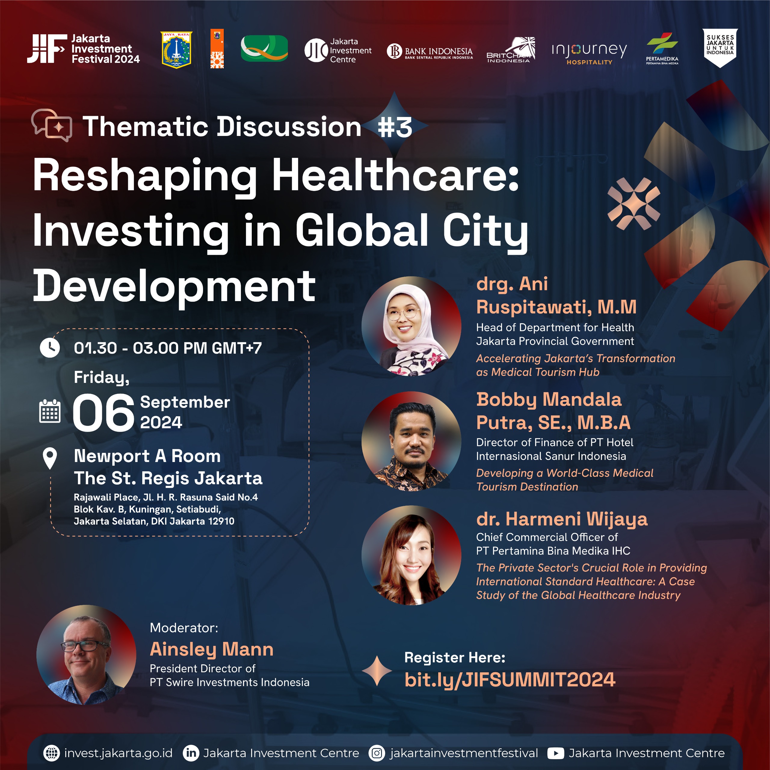 Jakarta Investment Festival 2024 - Thematic #3 - Reshaping Healthcare: Investing in Global City Development