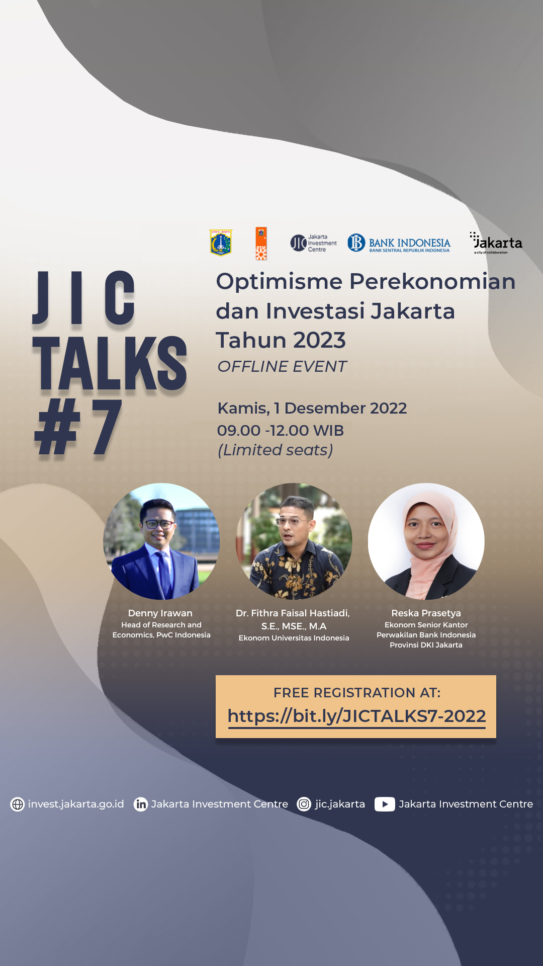 JIC TALKS #7 "Optimisme  Perekonomian  dan Investasi Jakarta  Tahun 2023"
