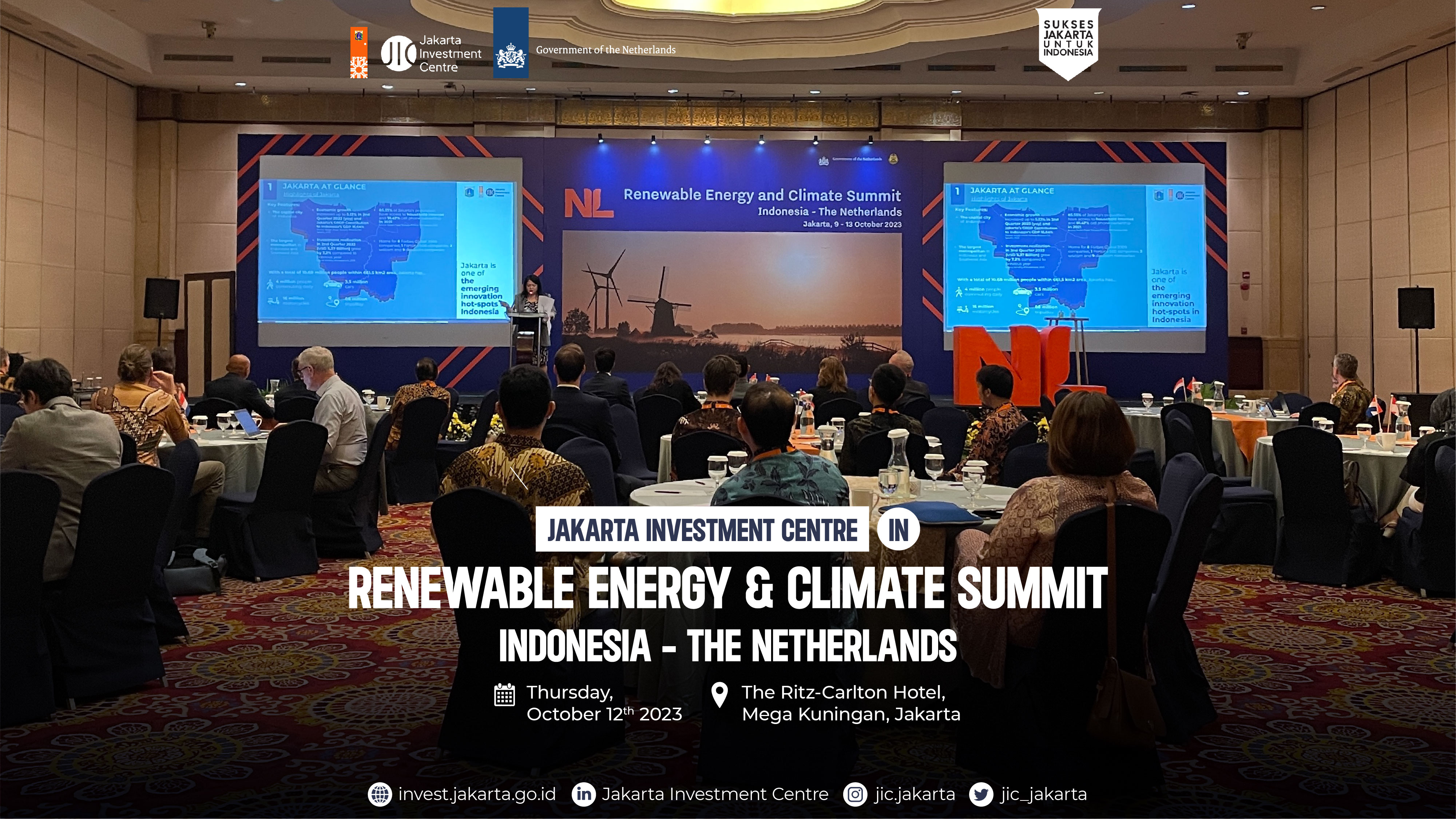 Jakarta Investment Centre (JIC) in Renewable Energy and Climate Summit Indonesia - The Netherlands