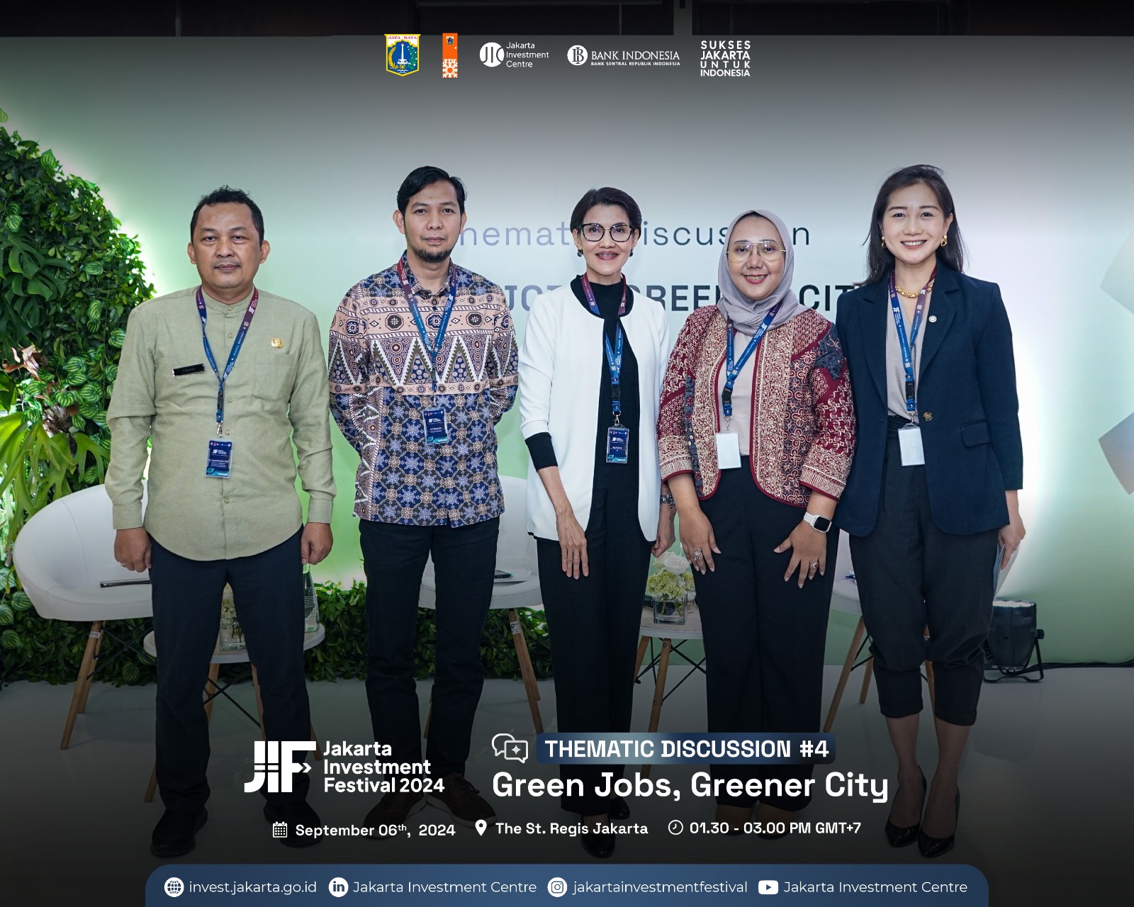 Jakarta Investment Festival (Summit) - Thematic #4 Discussion - Green Jobs, Greener City